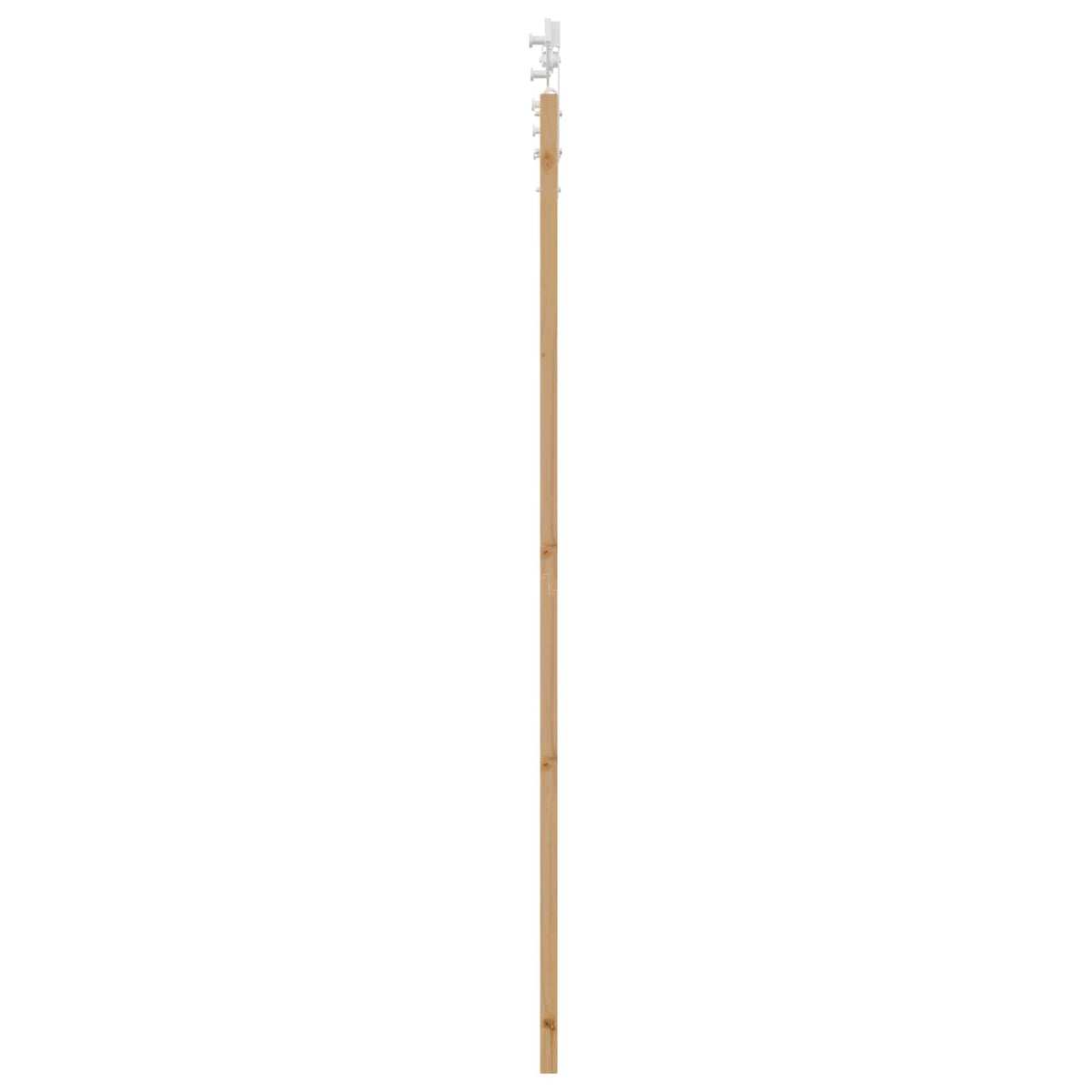Skydedør 73,5 x 211 cm Massivt fyrretræ Natur og hvid