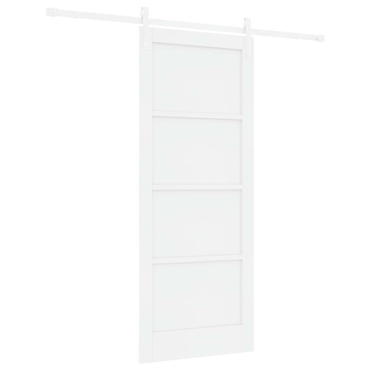 Skydedør 83 x 202 cm Massivt fyrretræ Hvid