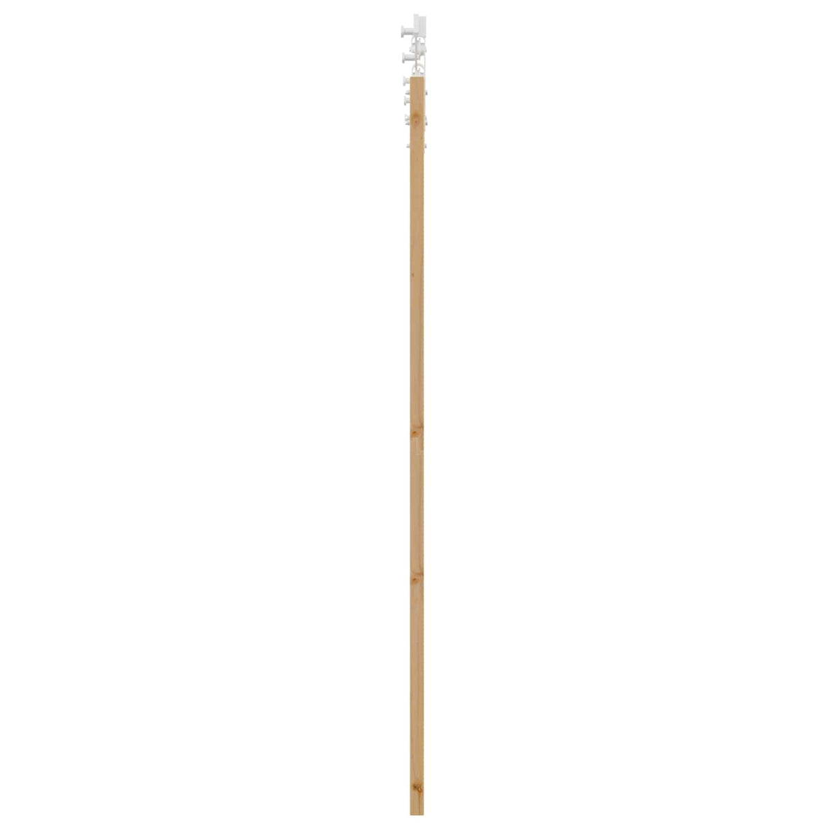 Skydedør 86 x 198,5 cm Massivt fyrretræ Natur og hvid