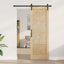 Skydedør Naturfarvet 73,5 x 211 cm Massivt fyrretræ