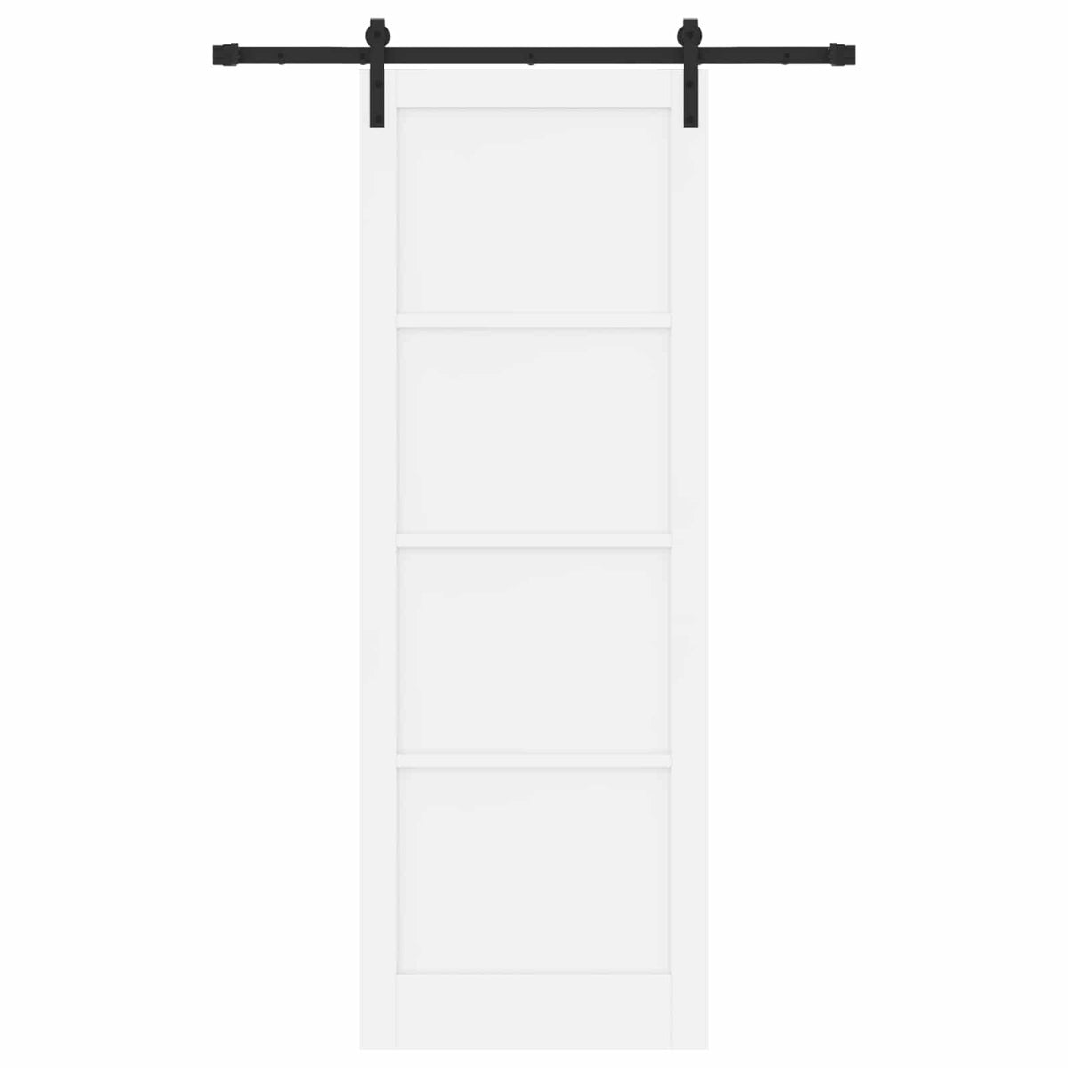 Skydedør Hvid 83 x 232 cm Massivt fyrretræ