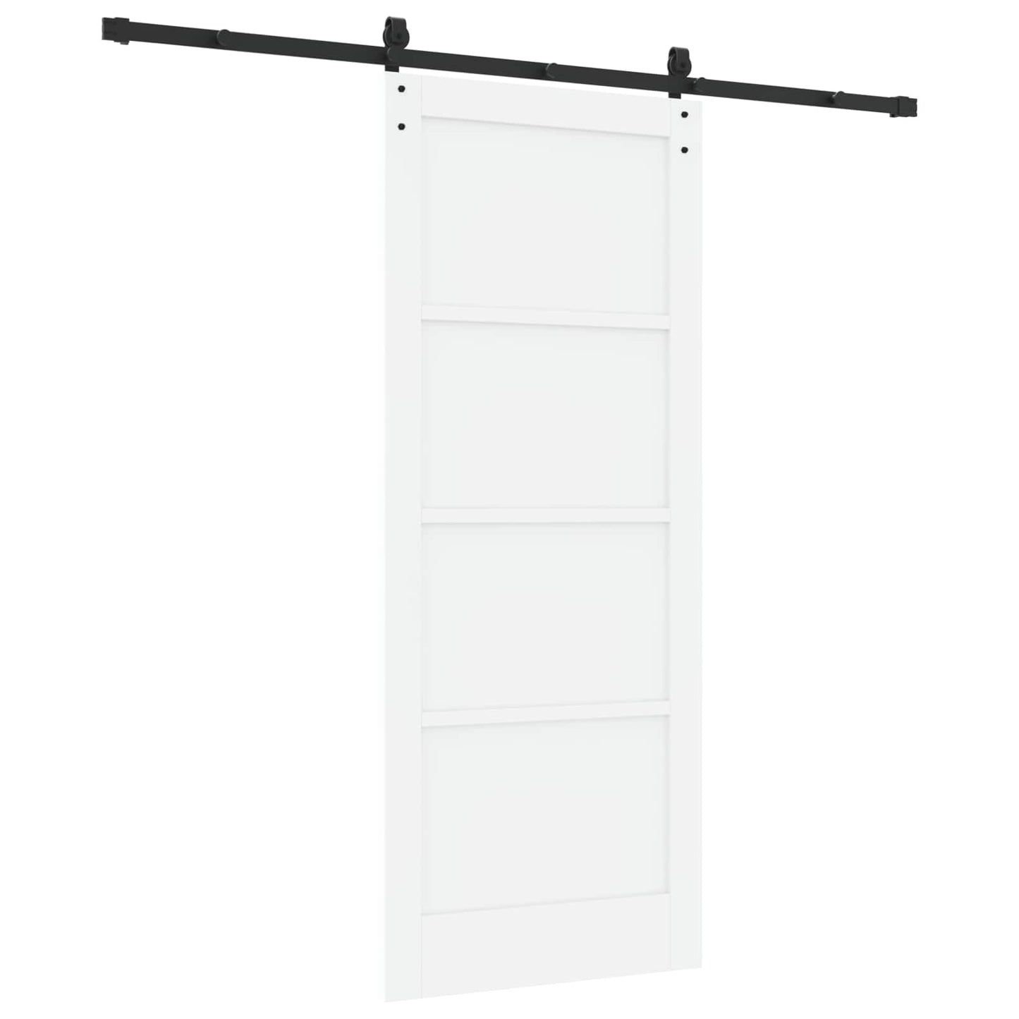 Skydedør Hvid 83 x 202 cm Massivt fyrretræ