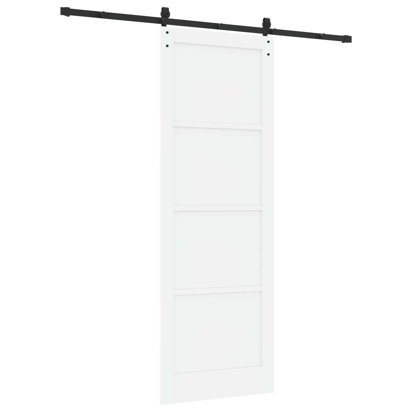 Skydedør Hvid 83 x 232 cm Massivt fyrretræ