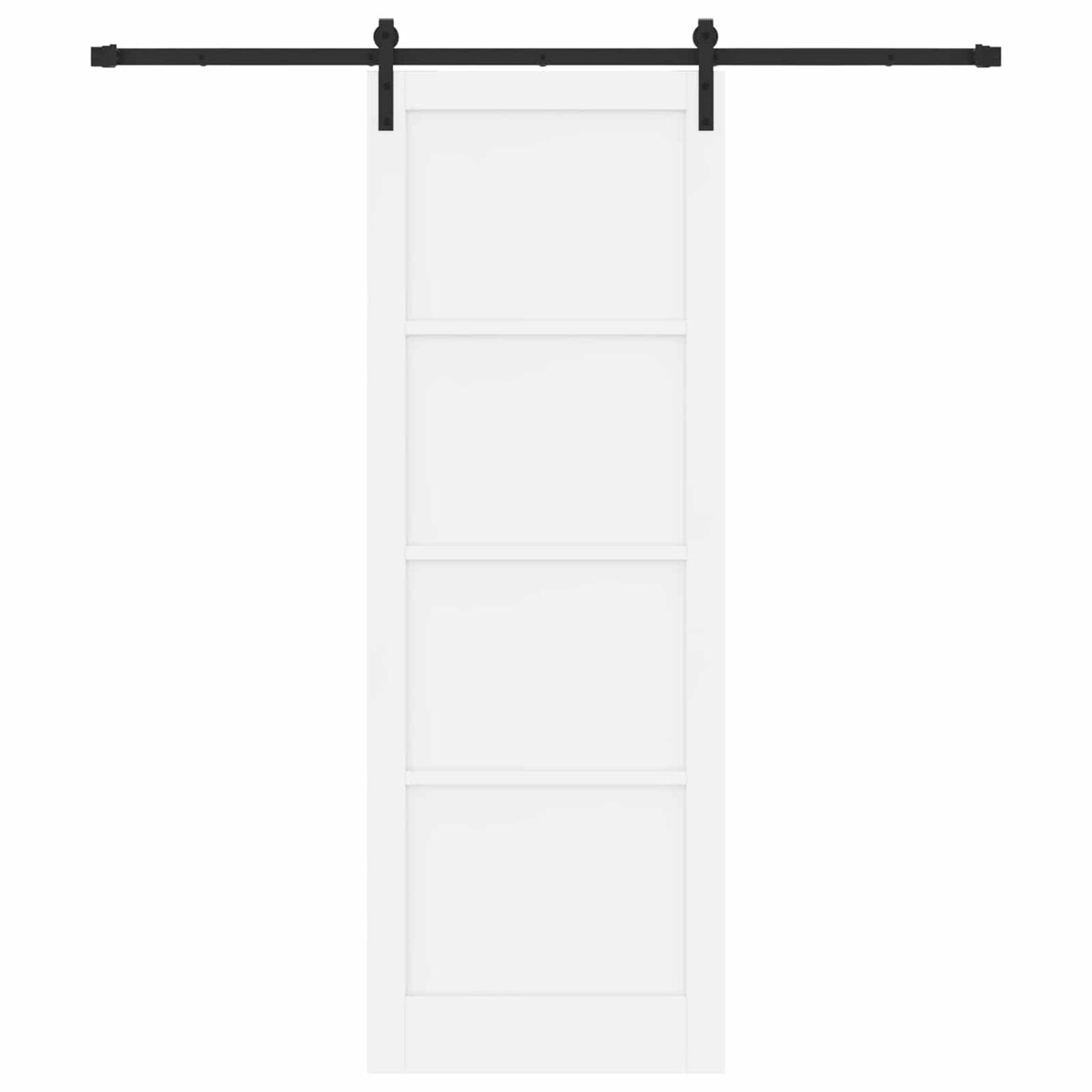 Skydedør Hvid 83 x 232 cm Massivt fyrretræ