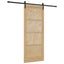 Skydedør Naturfarvet 86 x 211 cm Massivt fyrretræ