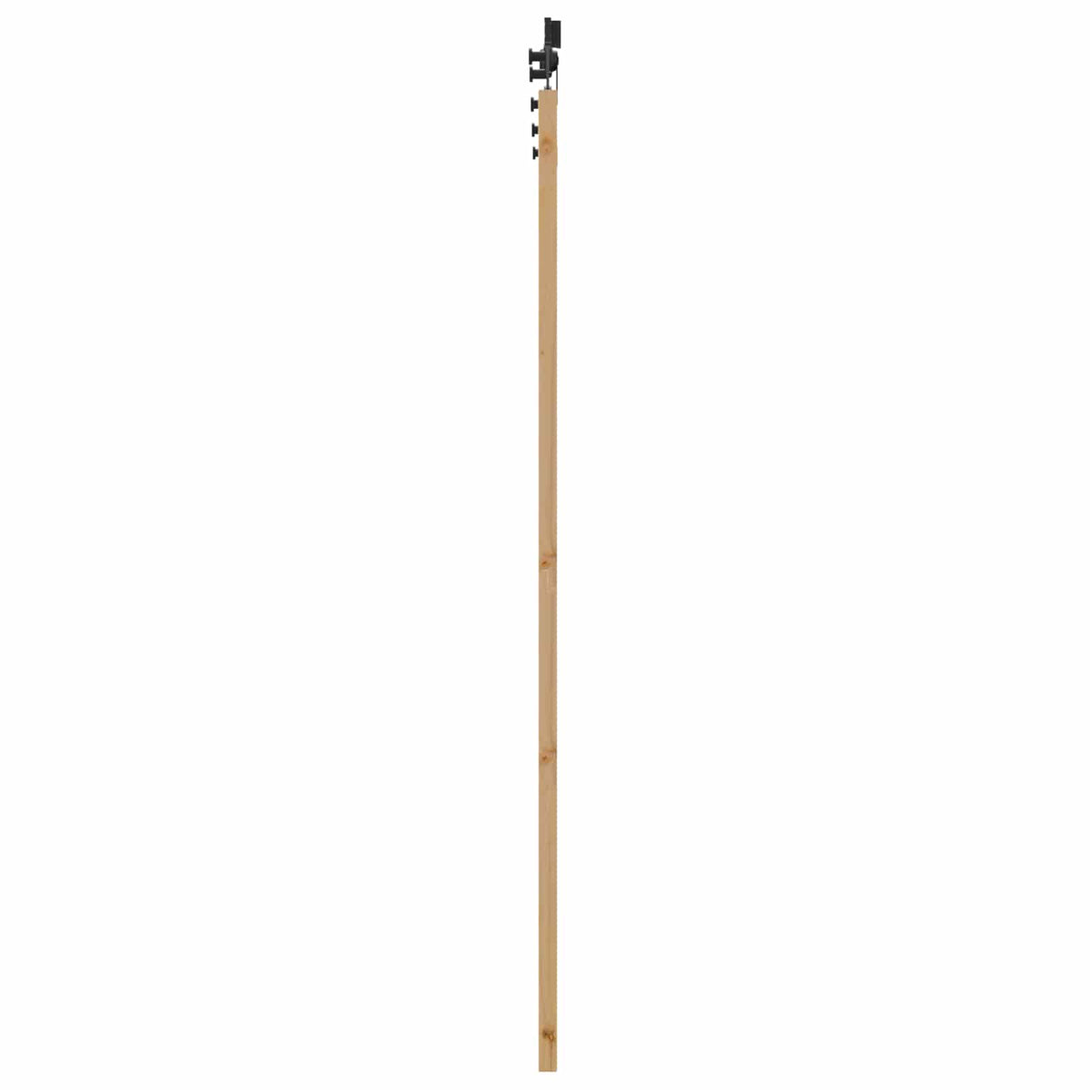 Skydedør Naturfarvet og sort 86 x 198,5 cm Massivt fyrretræ
