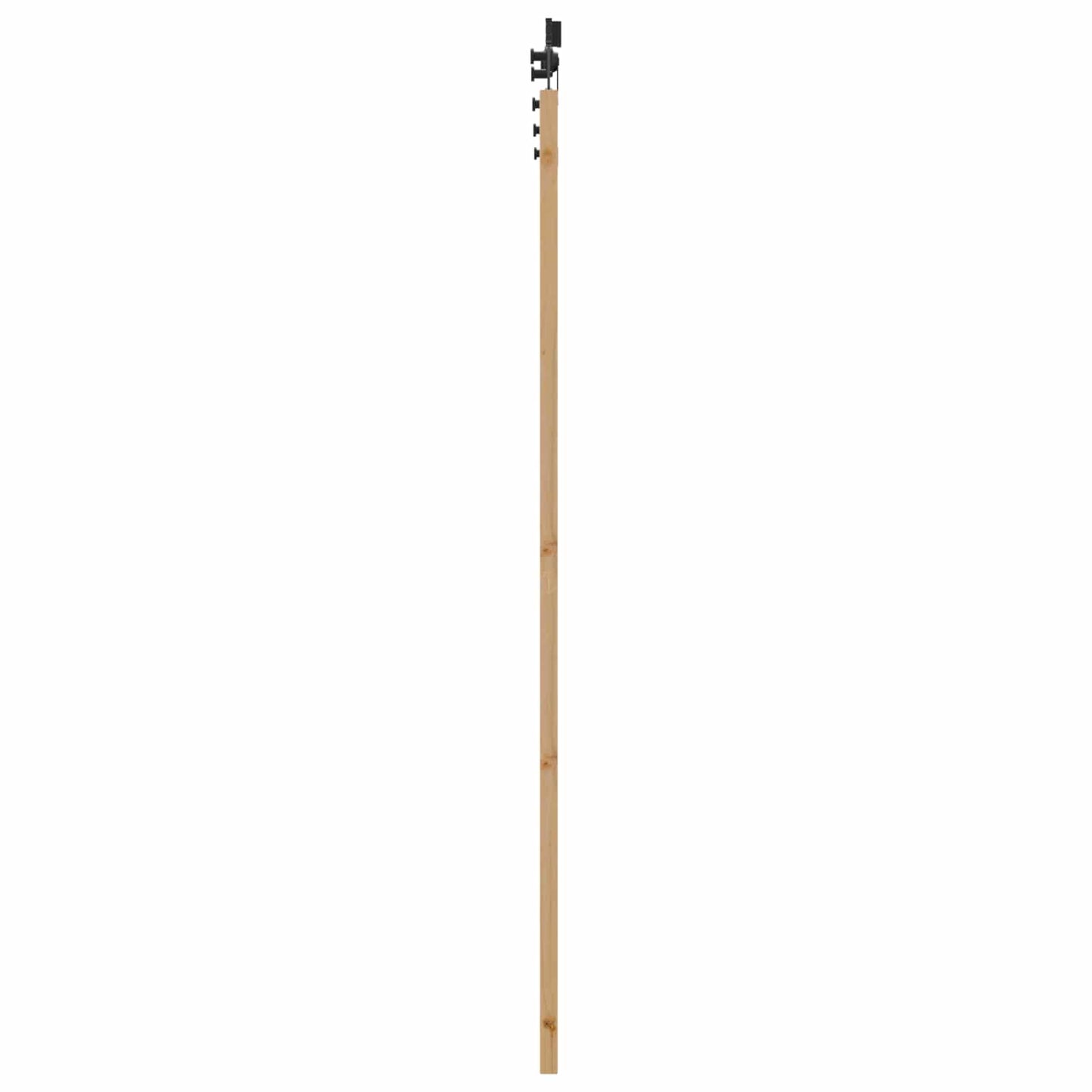 Skydedør Naturfarvet og sort 86 x 211 cm Massivt fyrretræ