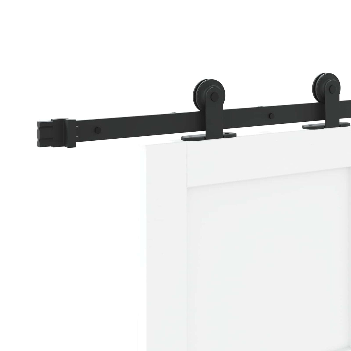 Skydedør Hvid og sort 83 x 232 cm Massivt fyrretræ