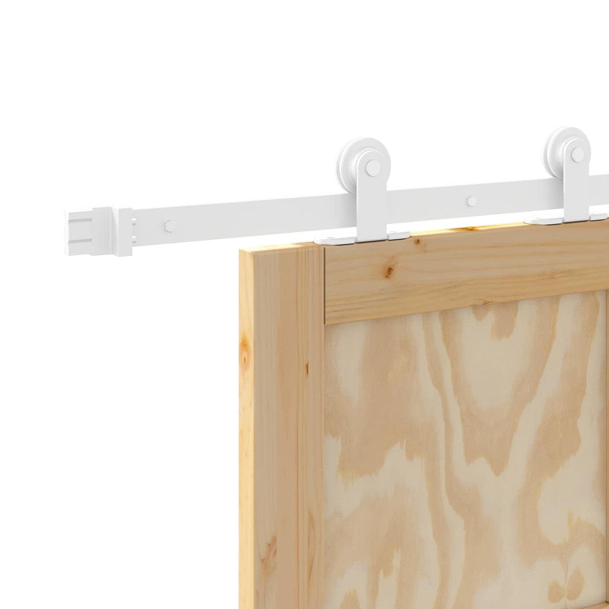 Skydedør Natur og hvid 73,5 x 211 cm Massivt fyrretræ