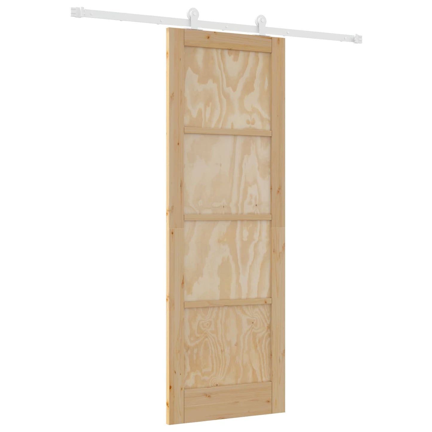 Skydedør Natur og hvid 73,5 x 211 cm Massivt fyrretræ