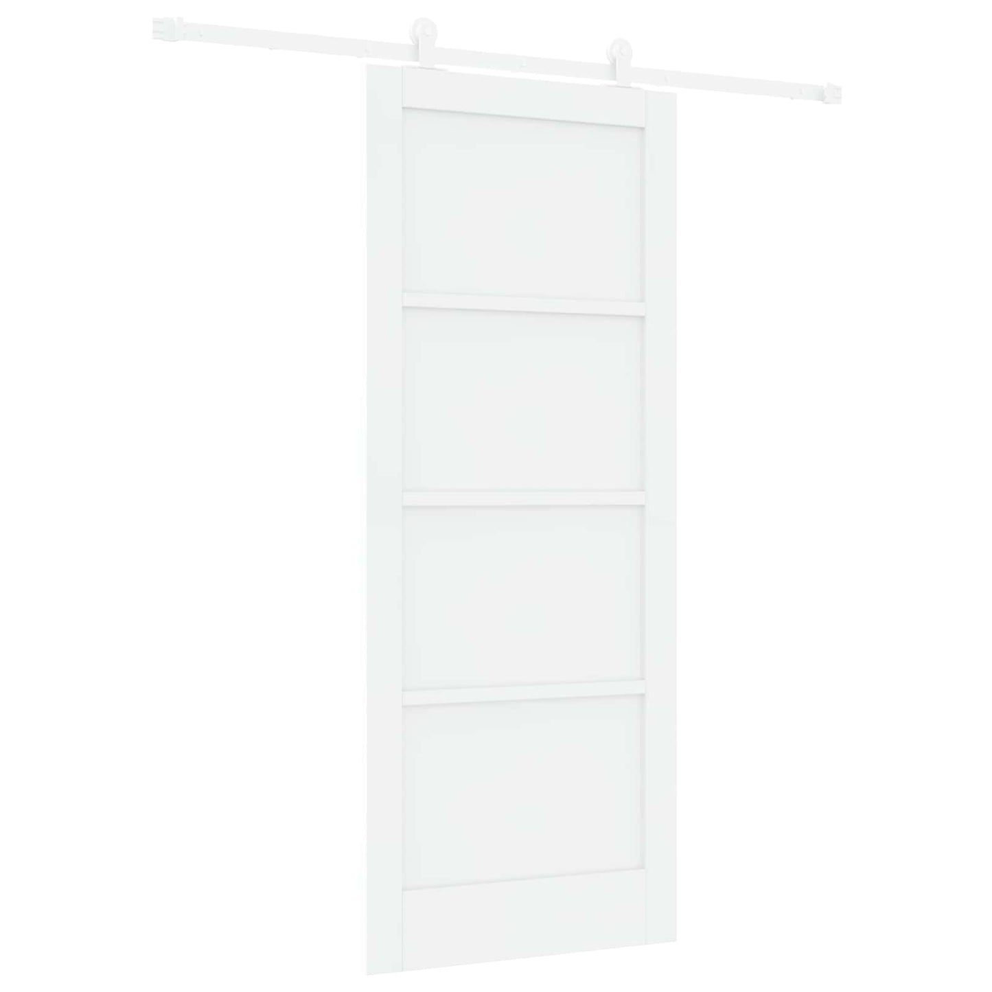 Skydedør Hvid 83 x 202 cm Massivt fyrretræ