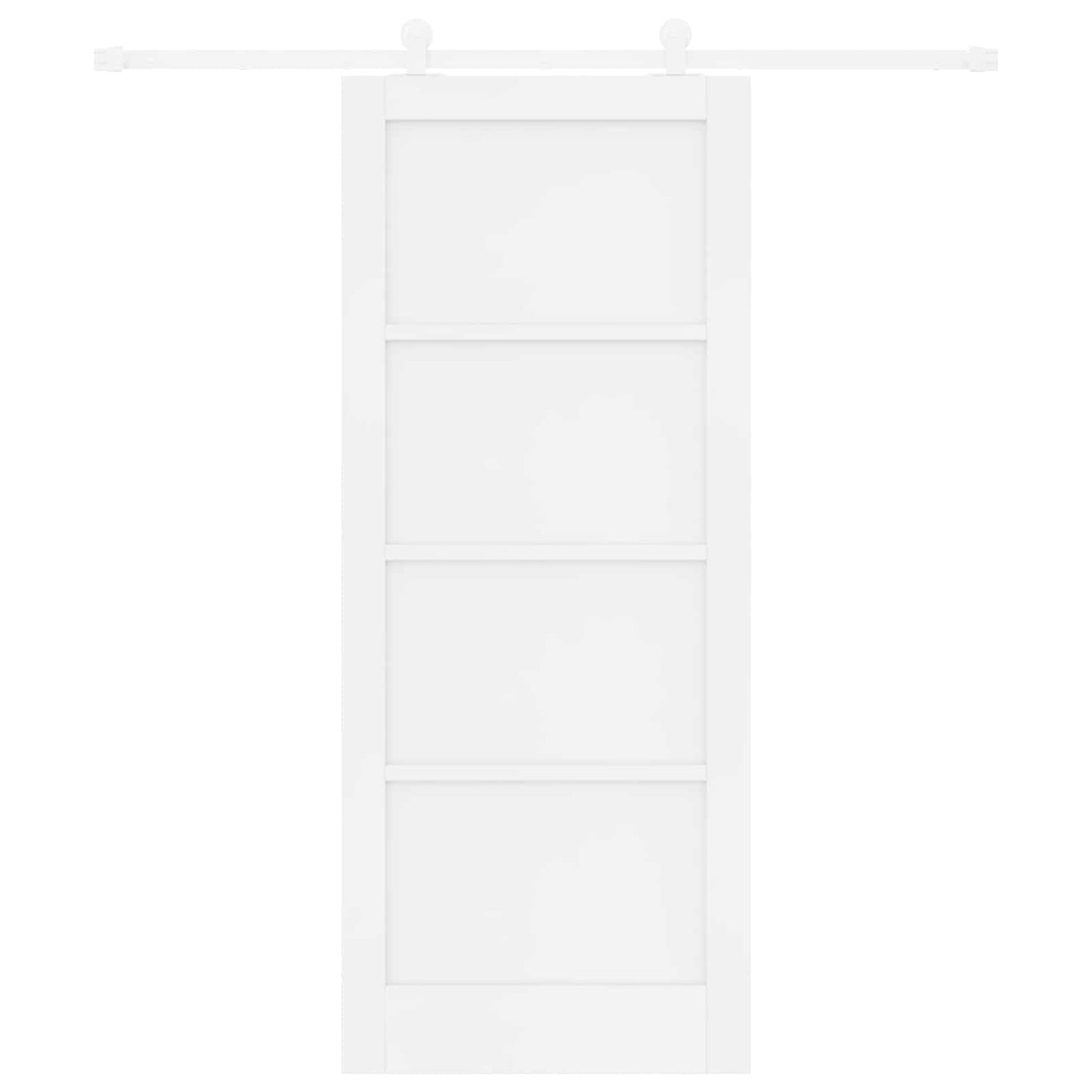 Skydedør Hvid 83 x 202 cm Massivt fyrretræ