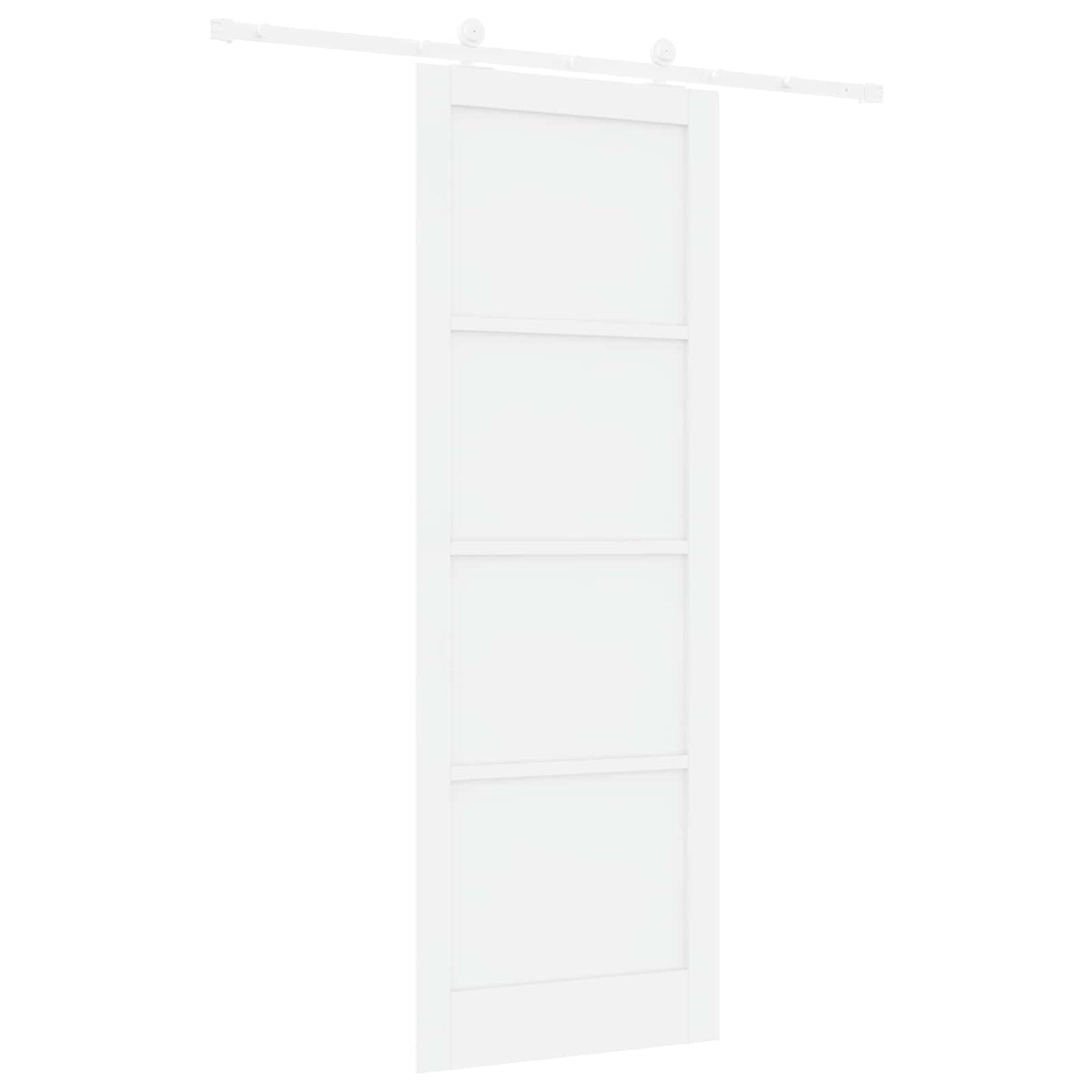 Skydedør Hvid 83 x 232 cm Massivt fyrretræ