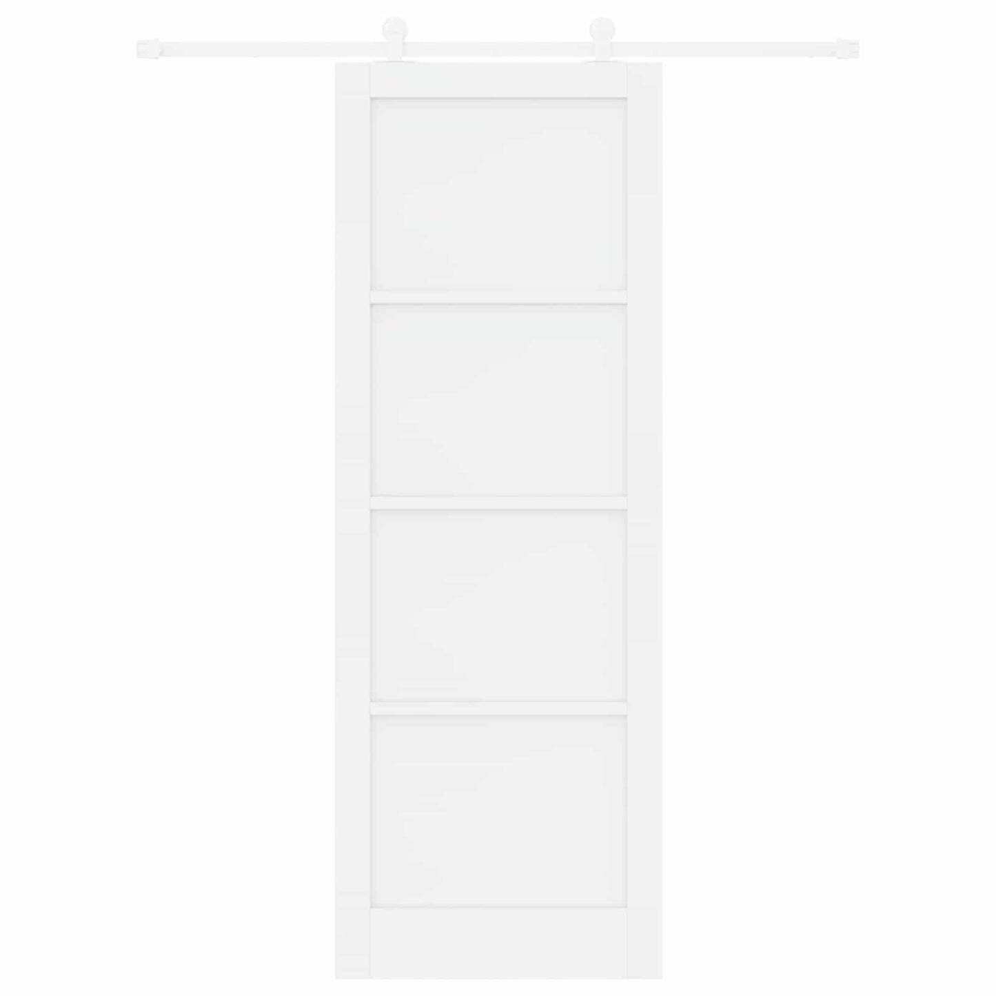 Skydedør Hvid 83 x 232 cm Massivt fyrretræ