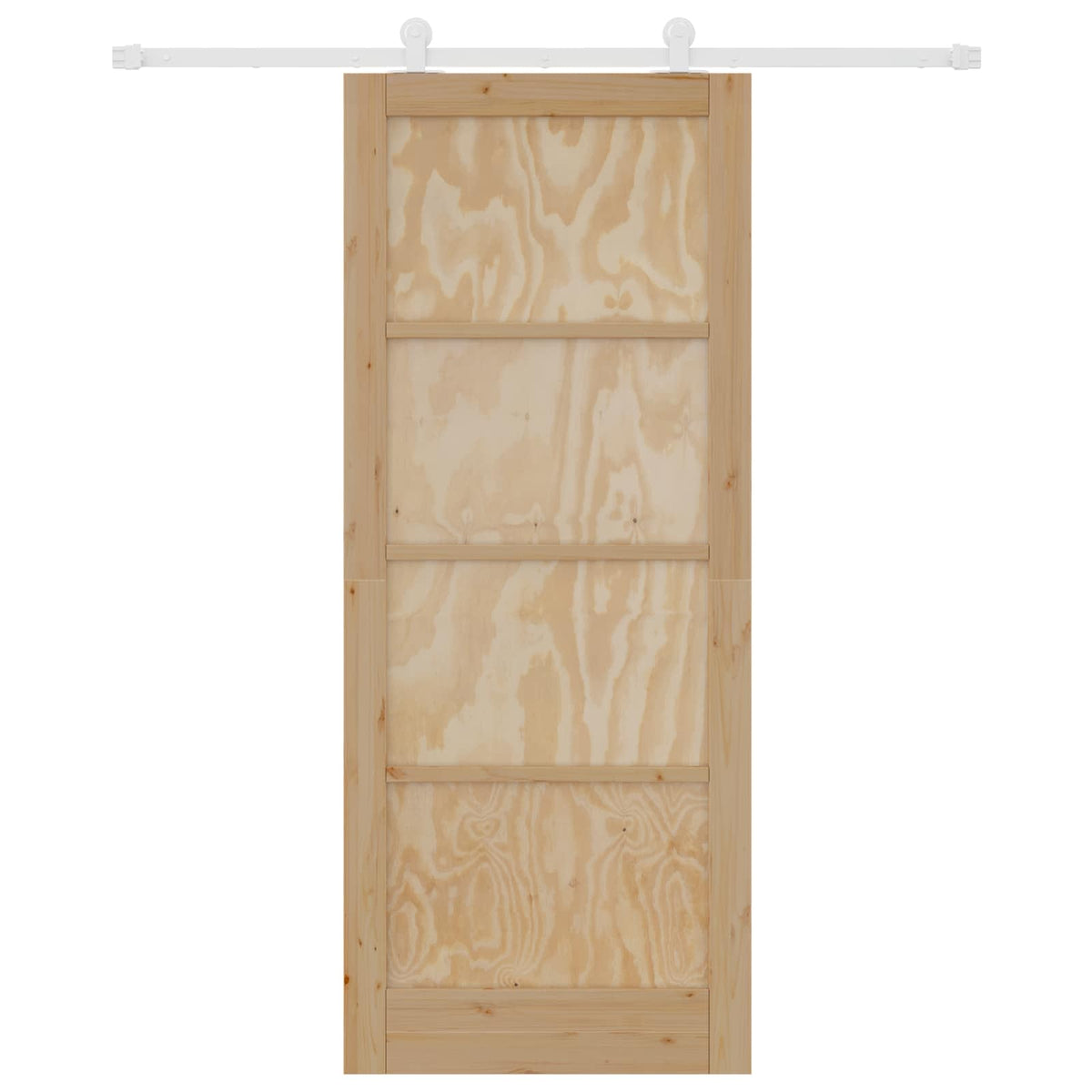 Skydedør Natur og hvid 86 x 211 cm Massivt fyrretræ