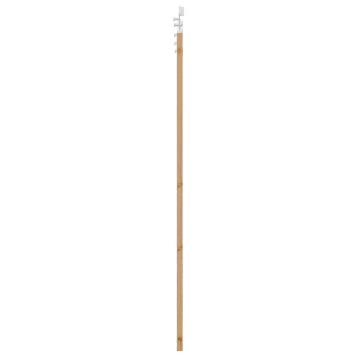Skydedør Natur og hvid 61 x 198,5 cm Massivt fyrretræ