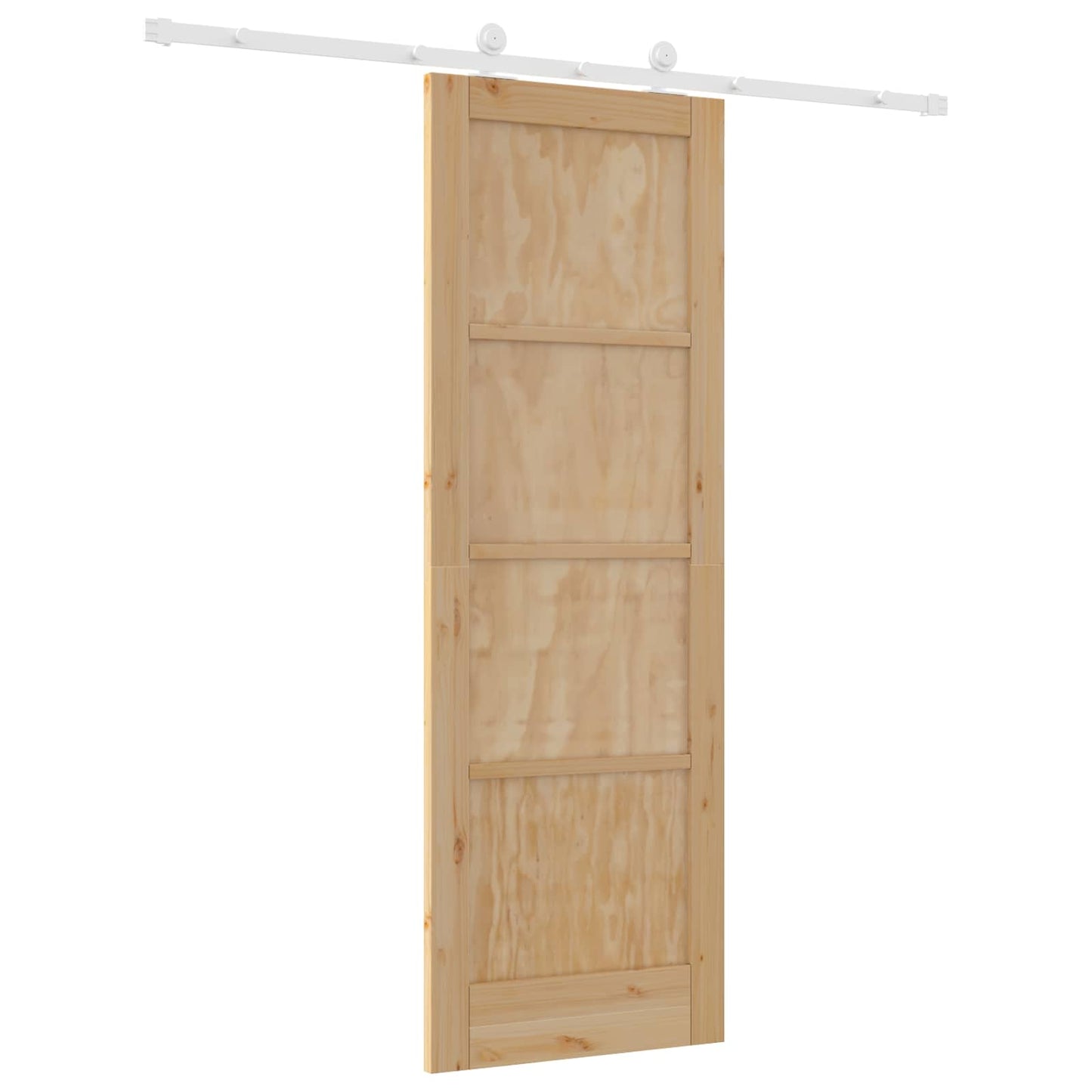 Skydedør Natur og hvid 73,5 x 211 cm Massivt fyrretræ