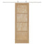 Skydedør Natur og hvid 73,5 x 211 cm Massivt fyrretræ