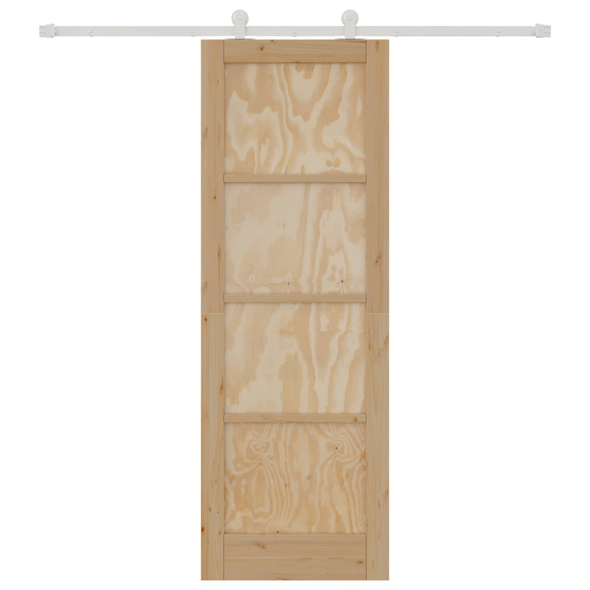 Skydedør Natur og hvid 73,5 x 211 cm Massivt fyrretræ