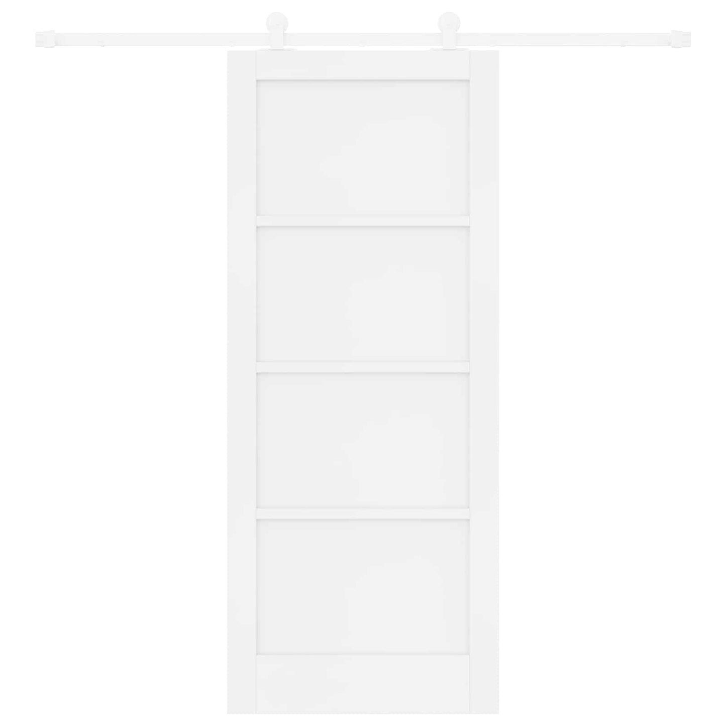 Skydedør Hvid 83 x 202 cm Massivt fyrretræ