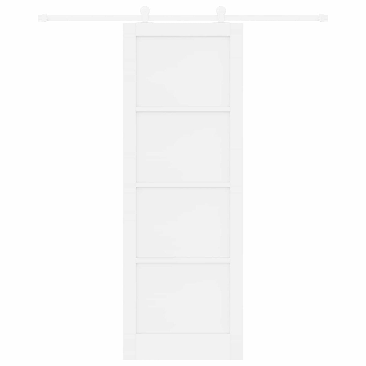 Skydedør Hvid 83 x 232 cm Massivt fyrretræ