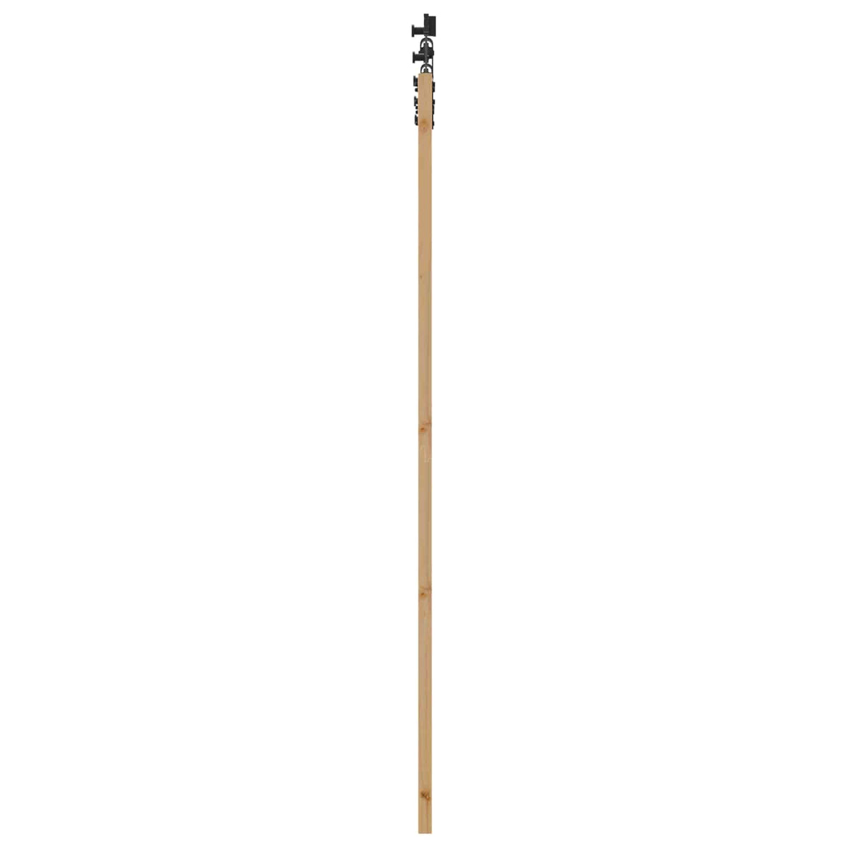Skydedør Naturfarvet og sort 73,5 x 211 cm Massivt fyrretræ