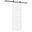 Skydedør Hvid og sort 83 x 202 cm Massivt fyrretræ