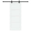 Skydedør Hvid og sort 83 x 202 cm Massivt fyrretræ