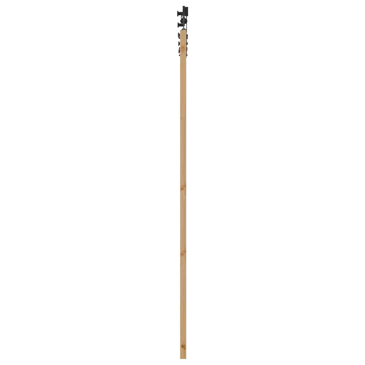 Skydedør Naturfarvet og sort 86 x 198,5 cm Massivt fyrretræ