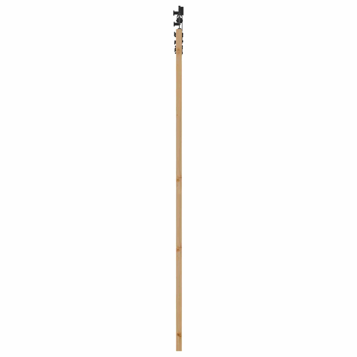 Skydedør Naturfarvet og sort 86 x 211 cm Massivt fyrretræ