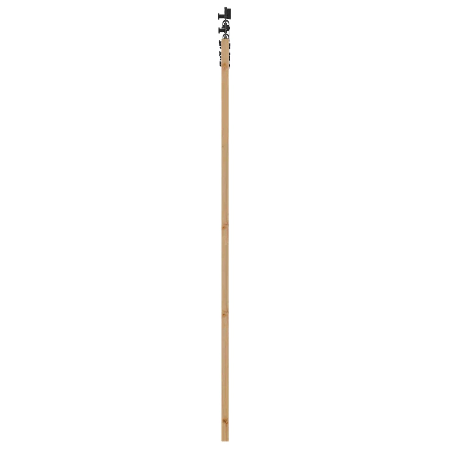 Skydedør Naturfarvet og sort 73,5 x 211 cm Massivt fyrretræ