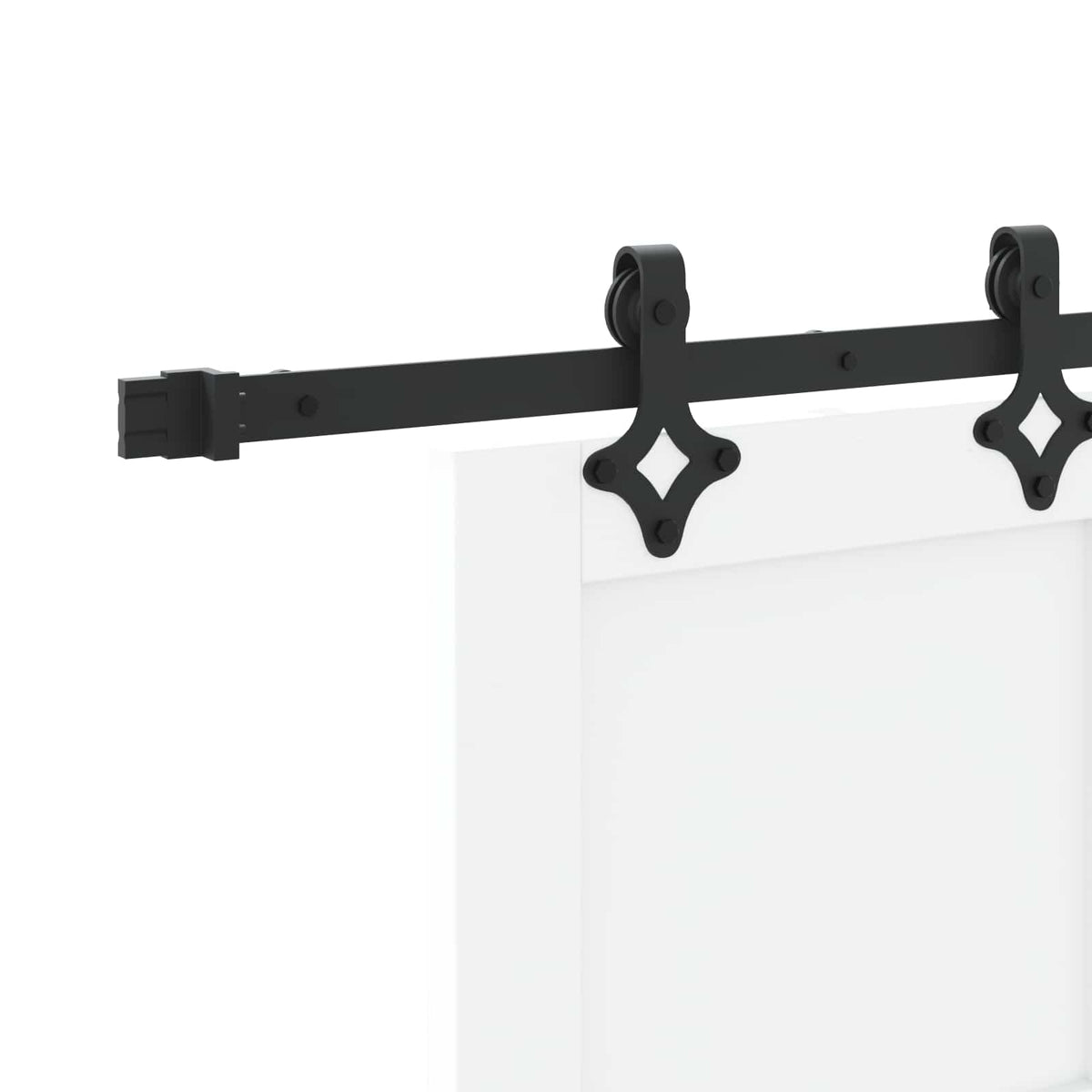 Skydedør Hvid og sort 83 x 202 cm Massivt fyrretræ