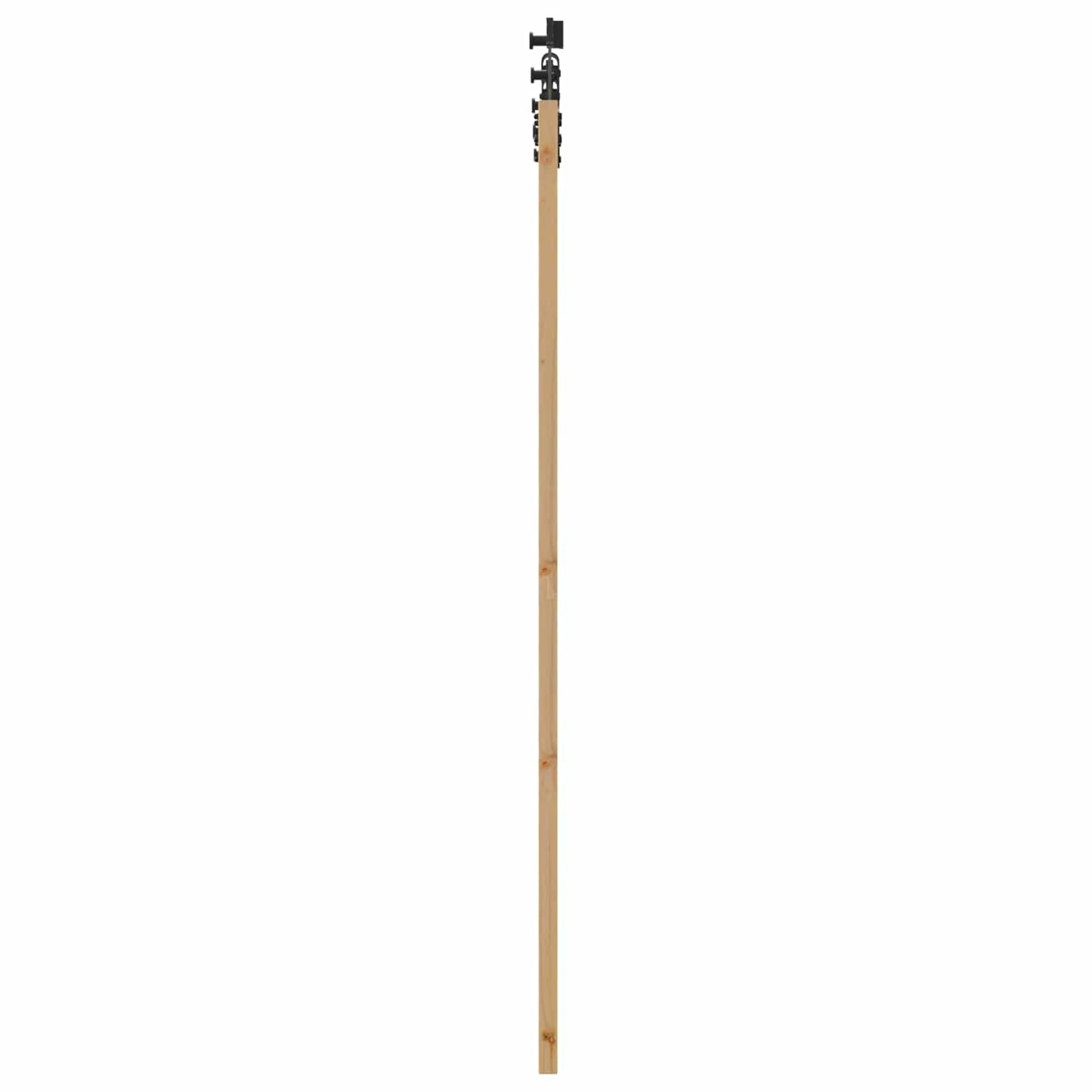 Skydedør Naturfarvet og sort 86 x 198,5 cm Massivt fyrretræ