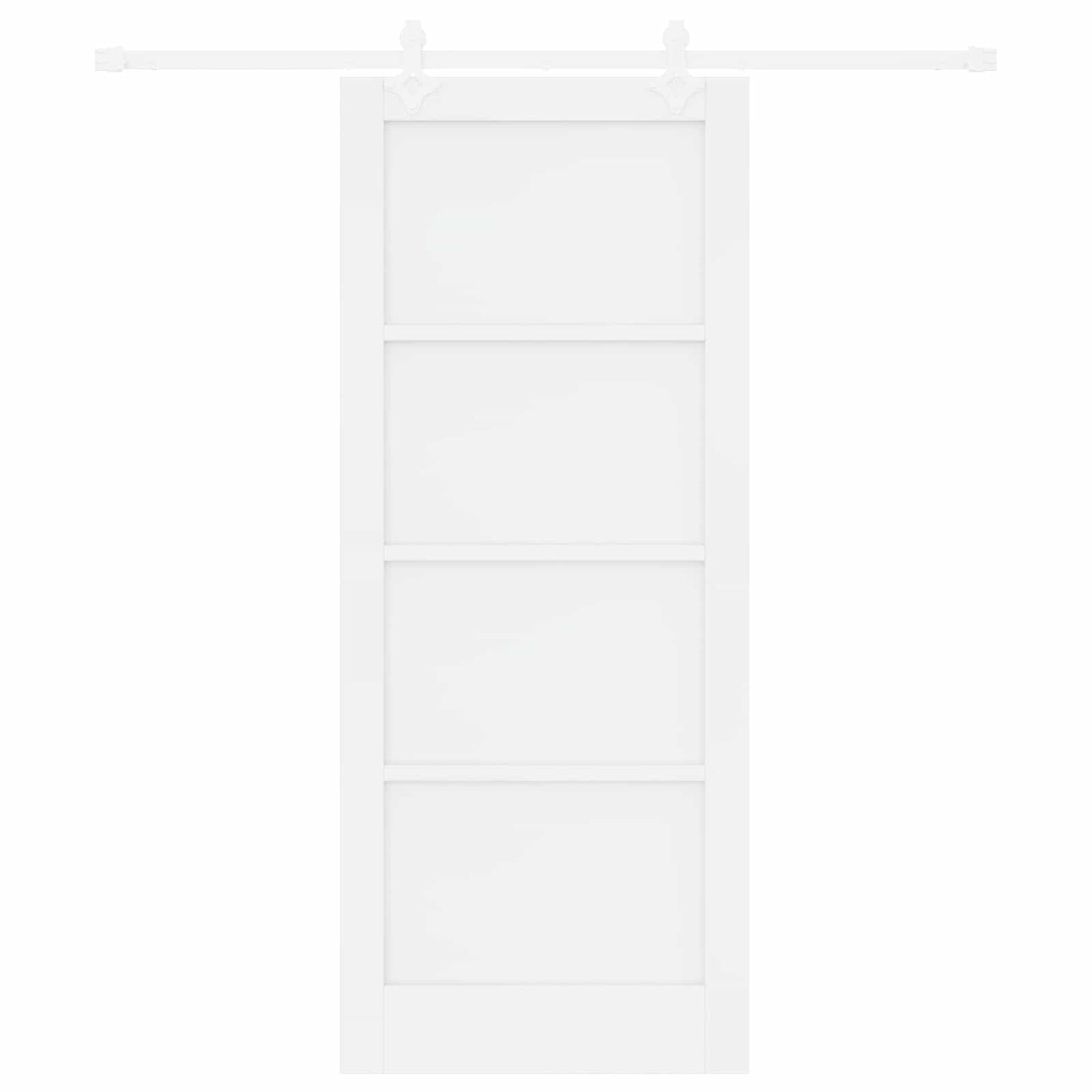 Skydedør Hvid 83 x 202 cm Massivt fyrretræ
