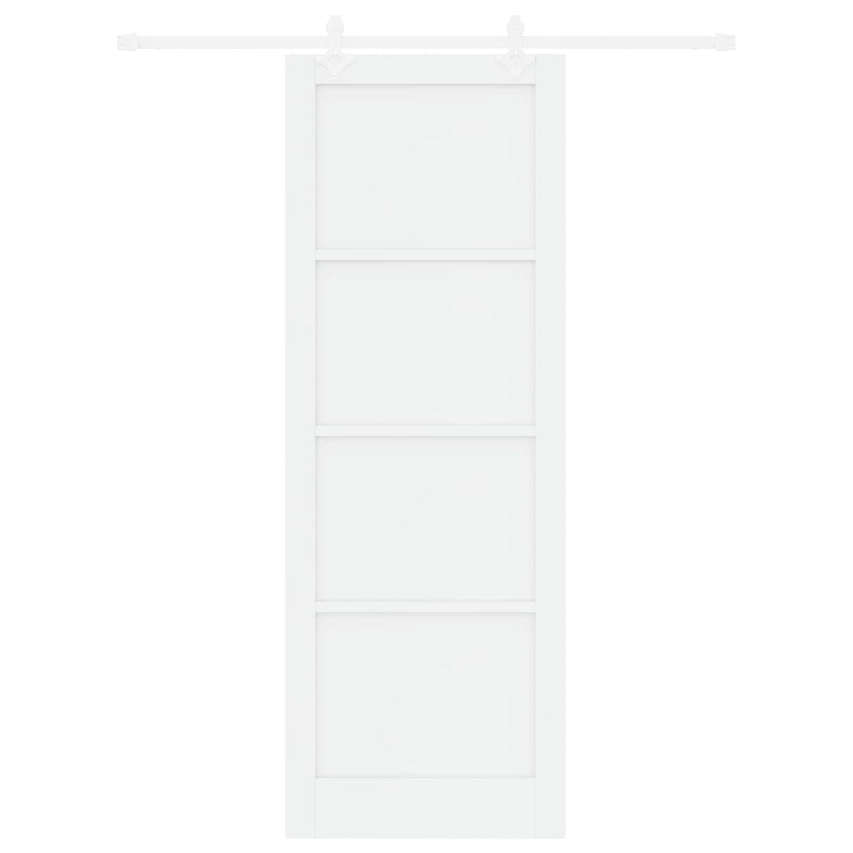 Skydedør Hvid 83 x 232 cm Massivt fyrretræ