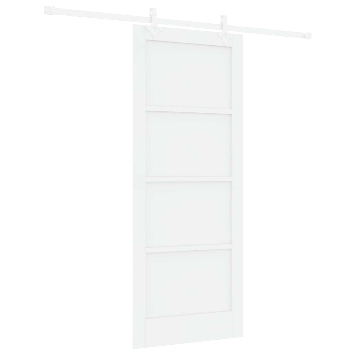 Skydedør Hvid 83 x 202 cm Massivt fyrretræ