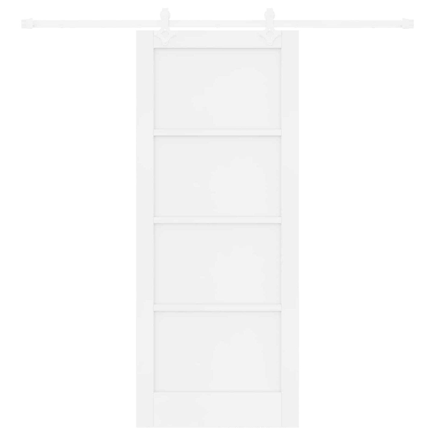 Skydedør Hvid 83 x 202 cm Massivt fyrretræ