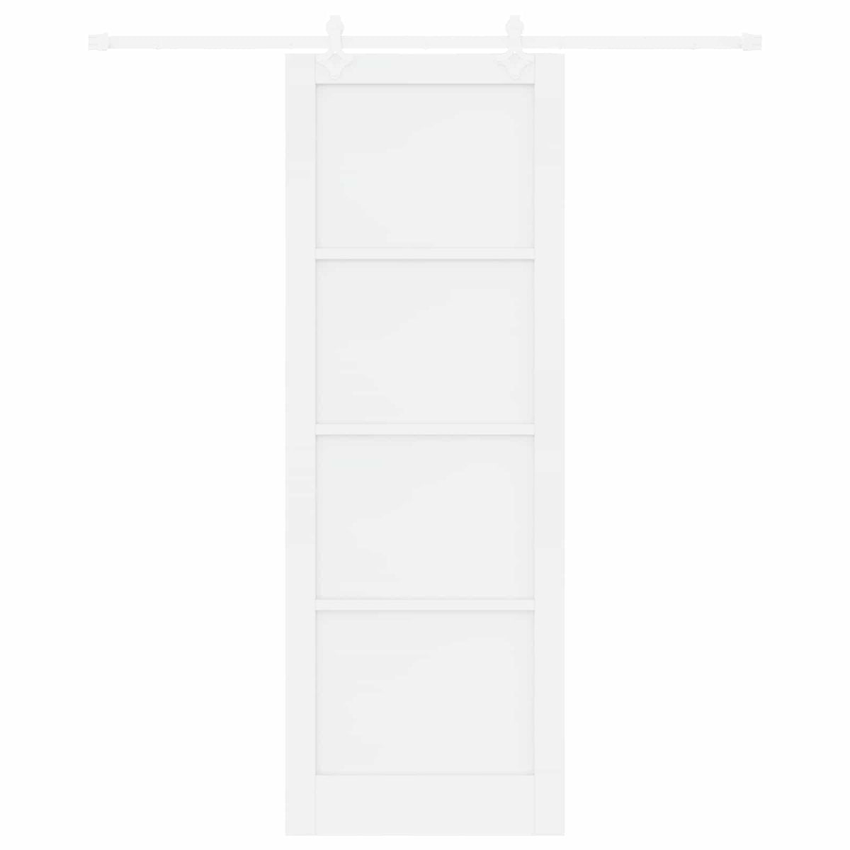 Skydedør Hvid 83 x 232 cm Massivt fyrretræ
