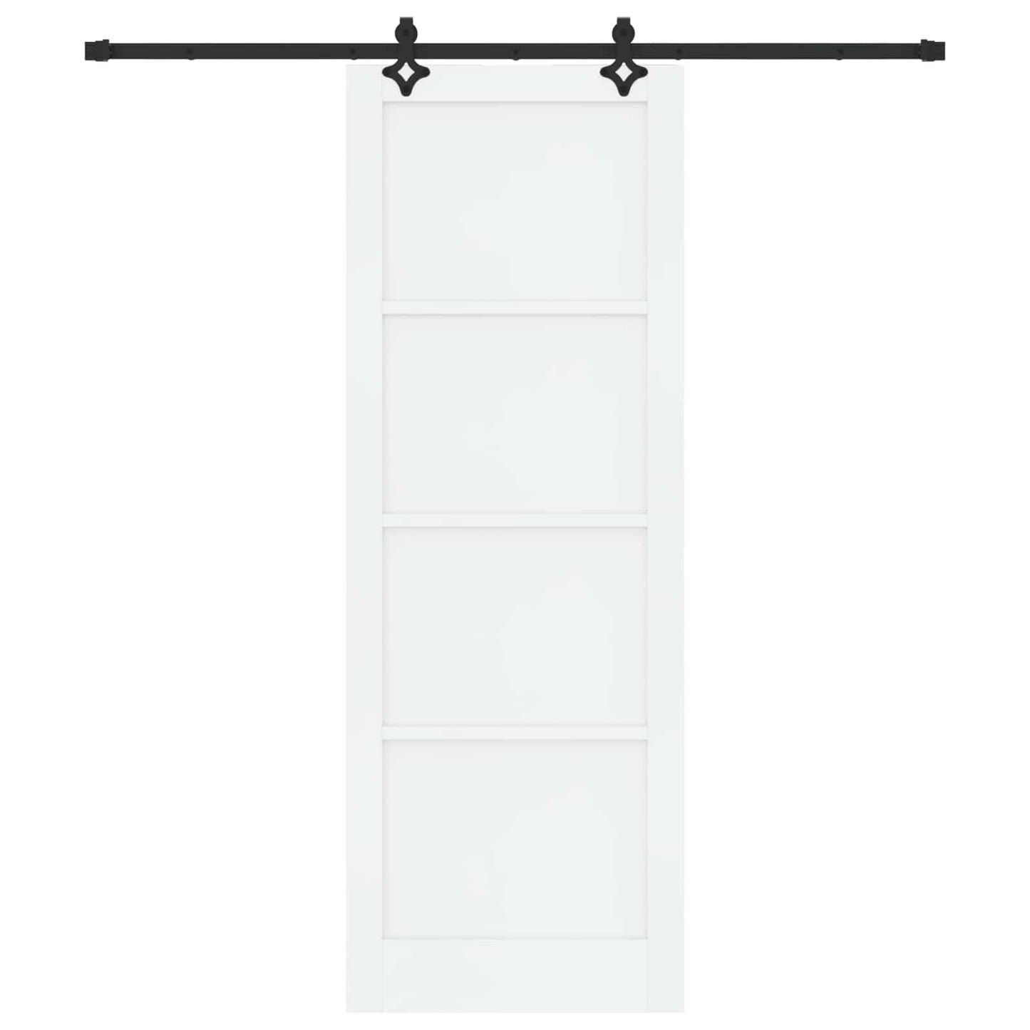 Skydedør ORKDAL 83 x 232 cm Massivt fyrretræ Hvid