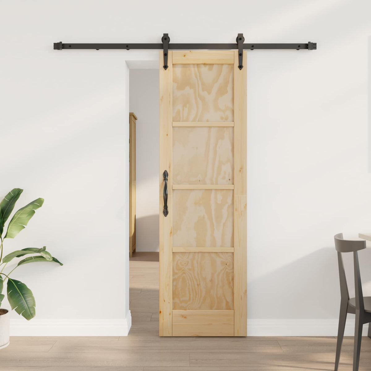 Skydedør ORKDAL 61 x 198,5 cm Massivt fyrretræ