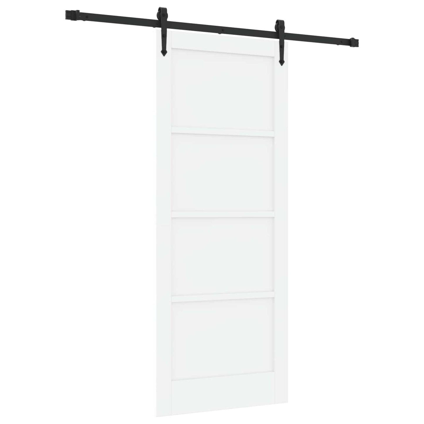 Skydedør ORKDAL 83 x 202 cm Massivt fyrretræ Hvid og sort