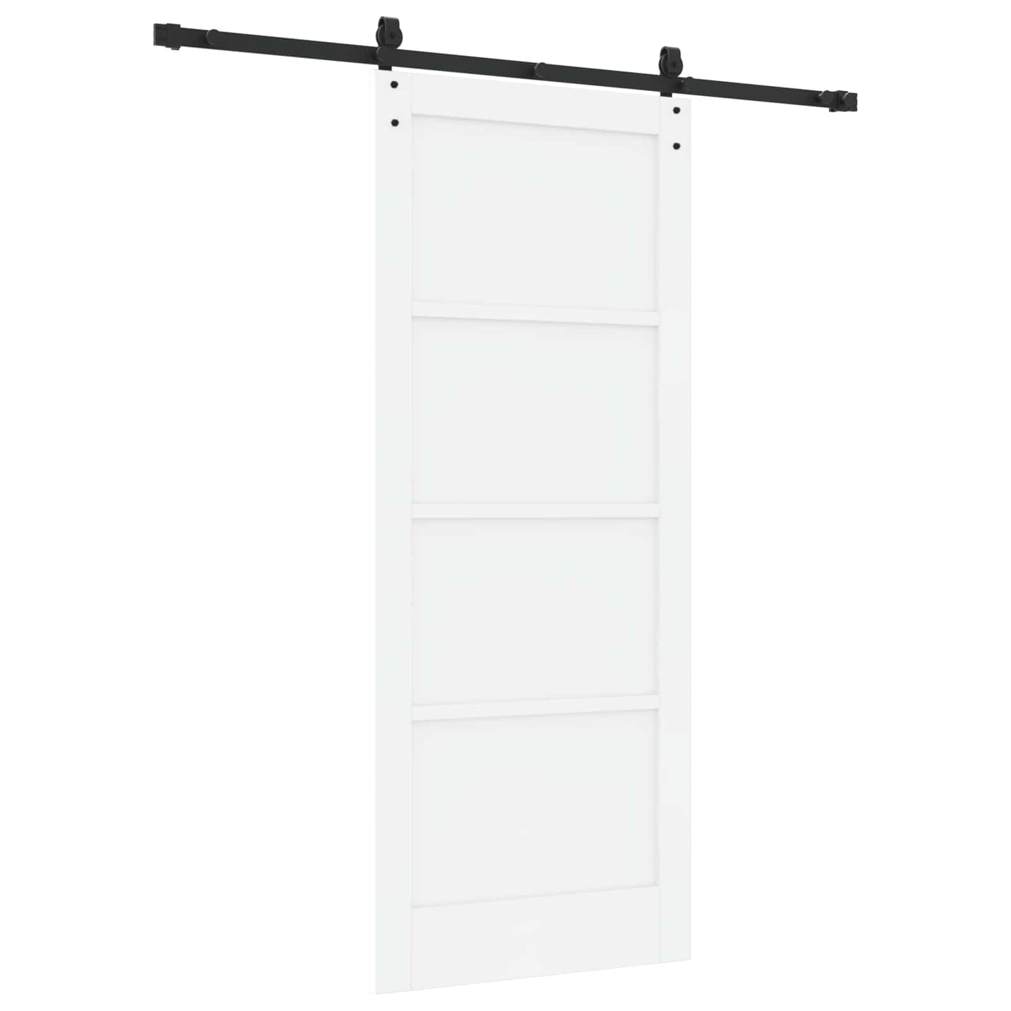 Skydedør ORKDAL 83 x 202 cm Massivt fyrretræ Hvid og sort