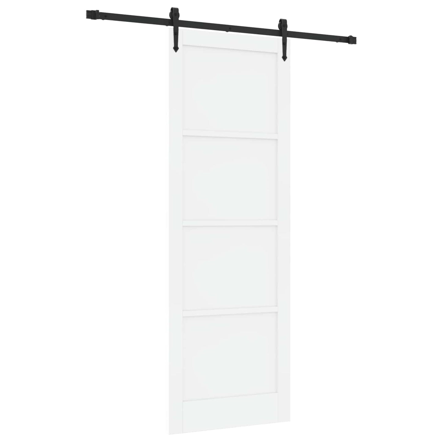 Skydedør ORKDAL 83 x 232 cm Massivt fyrretræ Hvid og sort