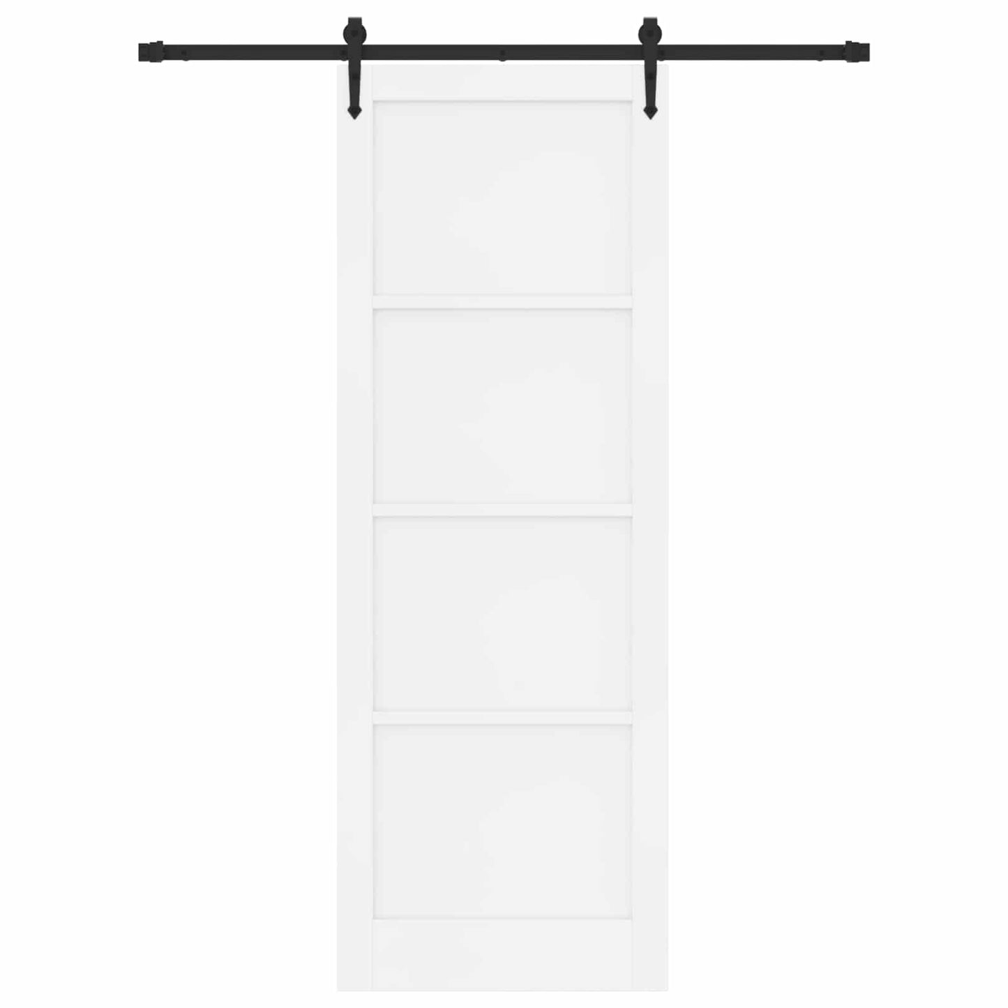 Skydedør ORKDAL 83 x 232 cm Massivt fyrretræ Hvid og sort