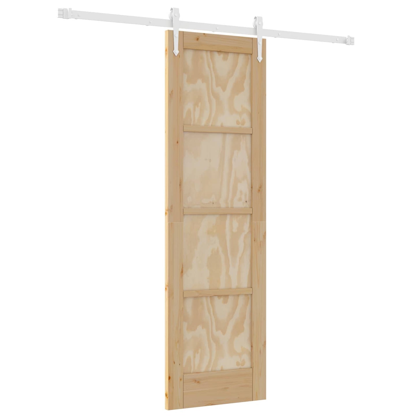 Skydedør ORKDAL 61 x 198,5 cm Massivt fyrretræ Natur og hvid
