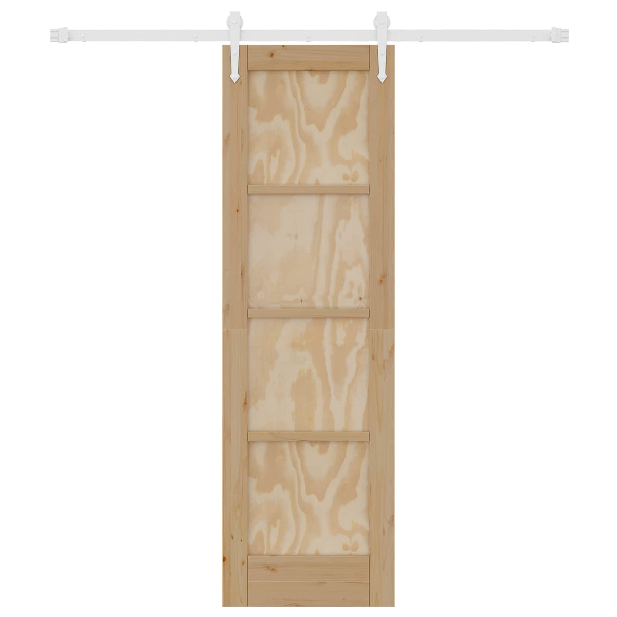 Skydedør ORKDAL 61 x 198,5 cm Massivt fyrretræ Natur og hvid