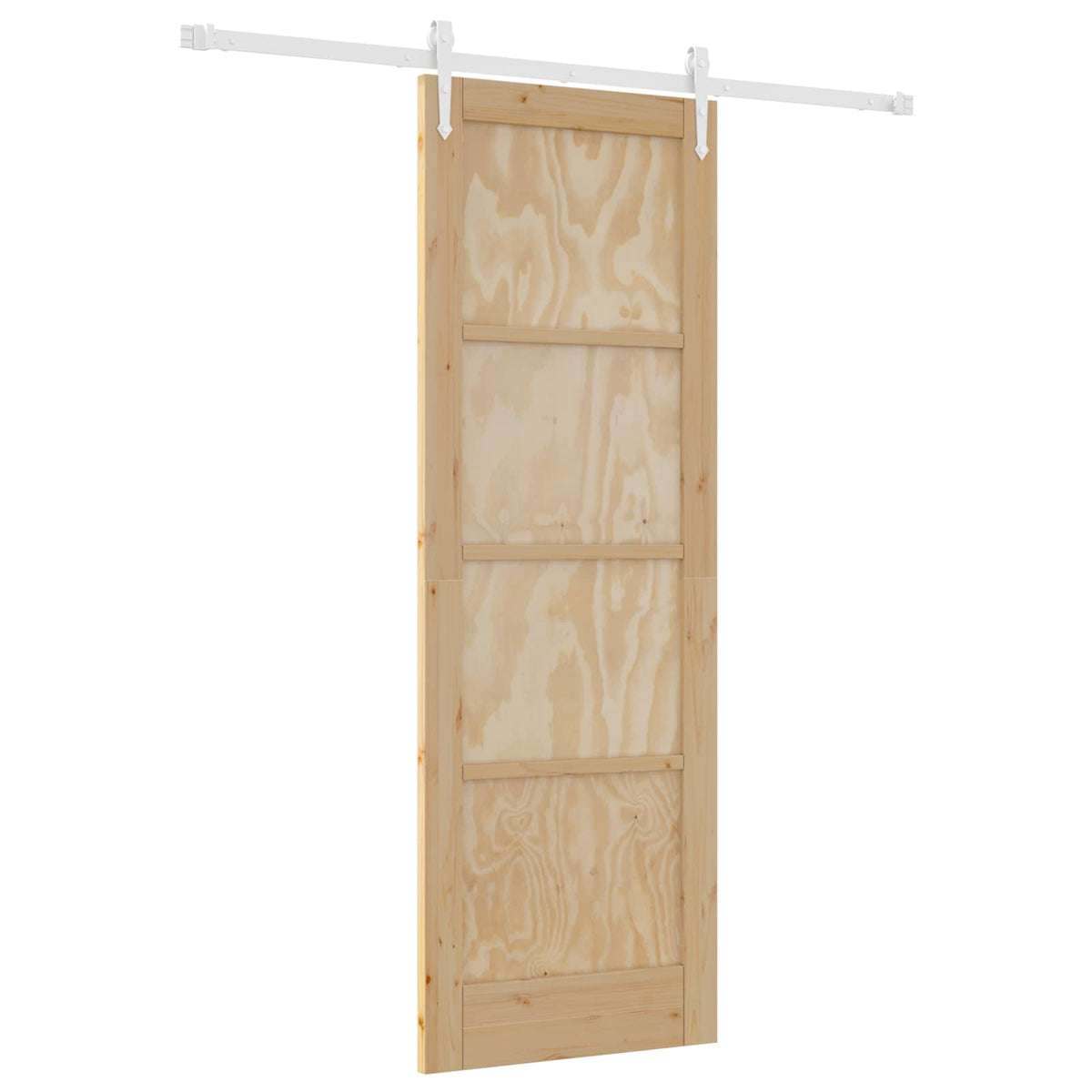 Skydedør ORKDAL 73,5 x 211 cm Massivt fyrretræ Natur og hvid