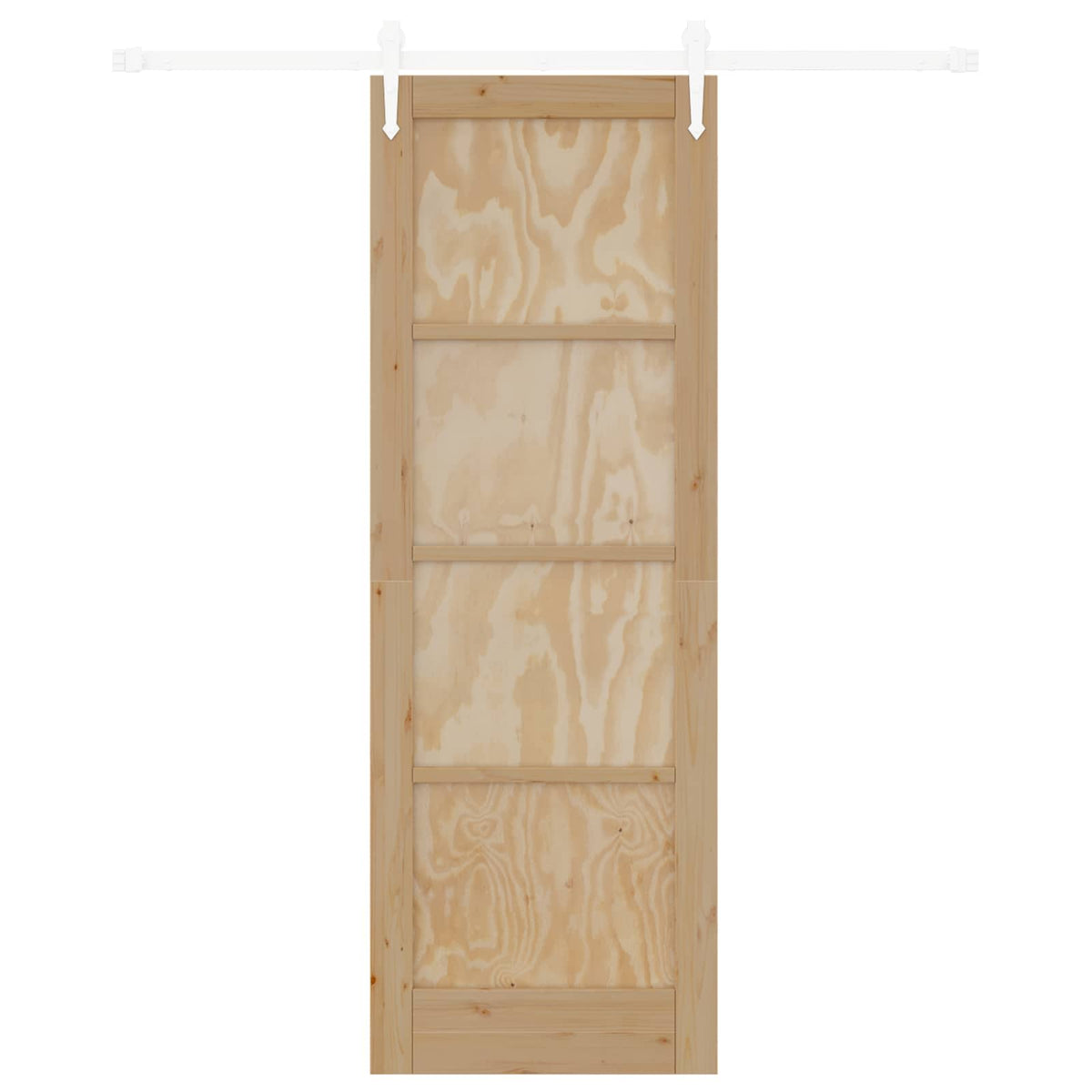 Skydedør ORKDAL 73,5 x 211 cm Massivt fyrretræ Natur og hvid