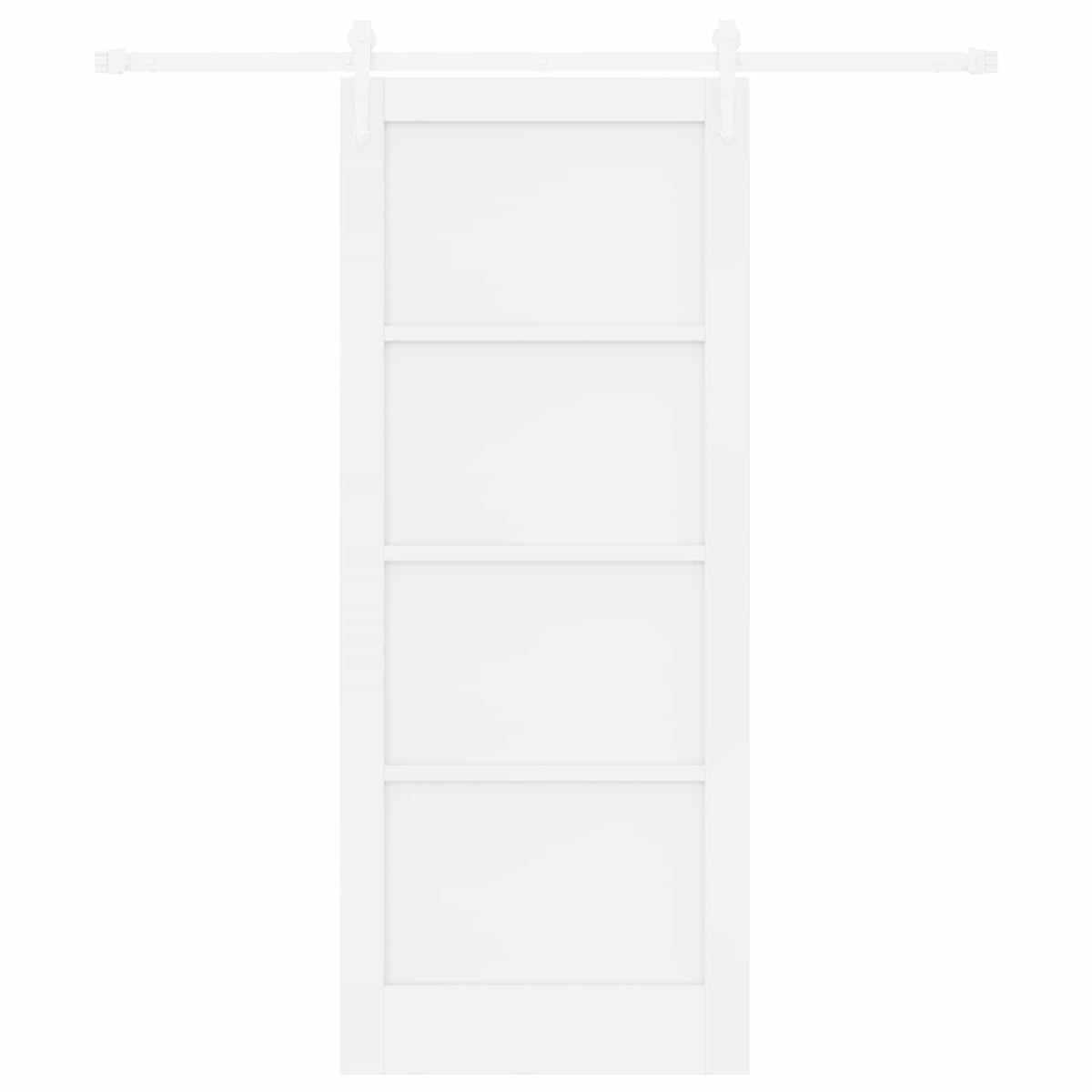 Skydedør ORKDAL 83 x 202 cm Massivt fyrretræ Hvid