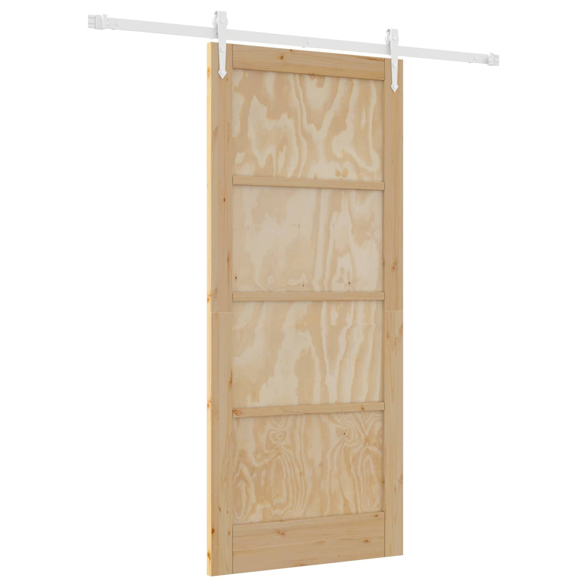 Skydedør ORKDAL 86 x 198,5 cm Massivt fyrretræ Natur og hvid